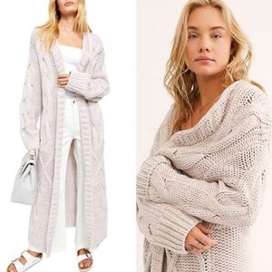Free People Chunky Knit Lon Cardigan